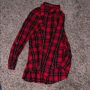 Red and black plaid long sleeve